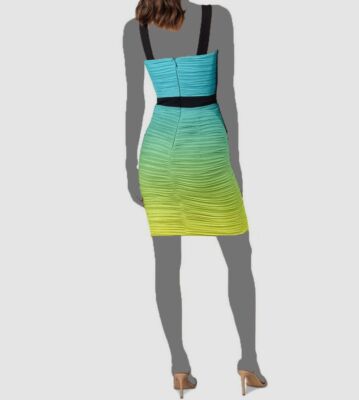 Dress The Population Women's Blue Ombre Knee Bodycon Dress Size XL | eBay