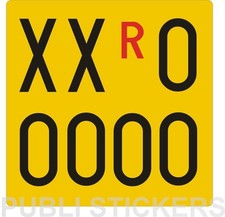 KIT LETTERE ADESIVE PER TARGA RIPETITRICE, TRATTORE, RIMORCHIO AGRICOLO,CARRELLO