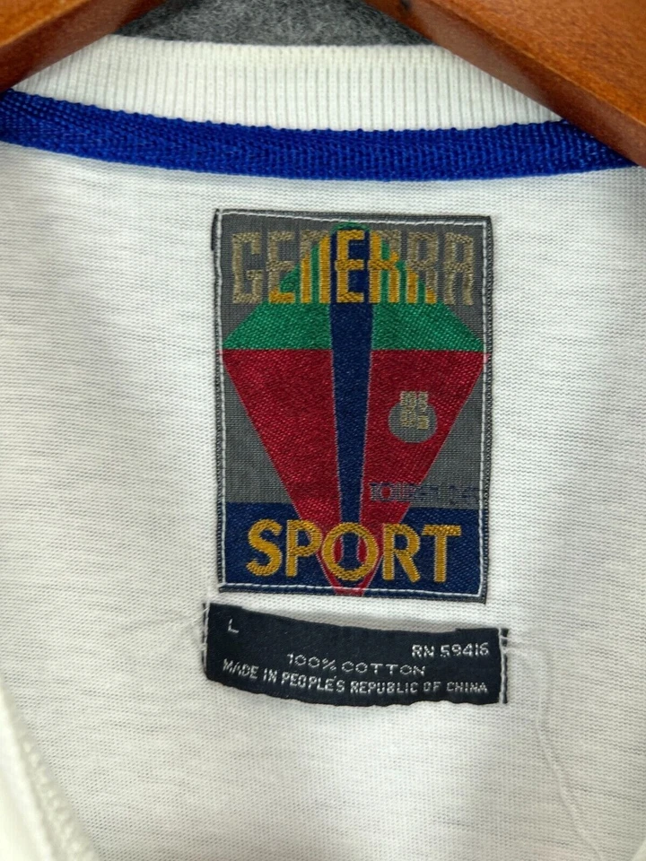 Винтажная футболка Generra Sport Touren размер большой белый короткий рукав - Изображение 3 из 4