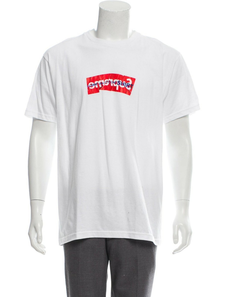 Comme des Garçons Shirt x Supreme Box Logo Tee Sz L | eBay