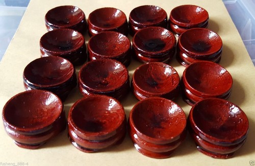 300g 100pcs wooden Stand Small Pedestal Holding CRYSTAL Sphere 28mm/Wholesale - Picture 3 of 3