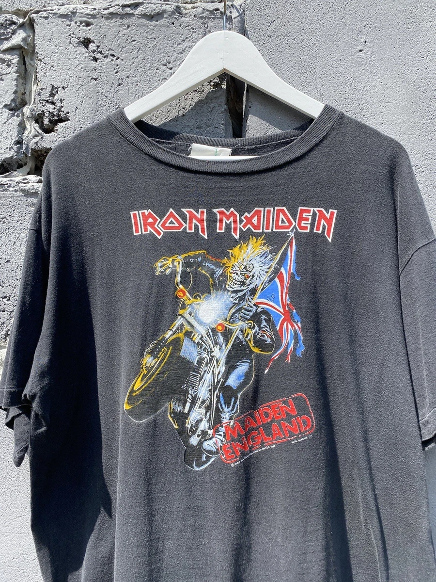 RARE🔥 Vintage 1989 Iron Maiden Maiden England Faded Band T Shirt Single Stitch