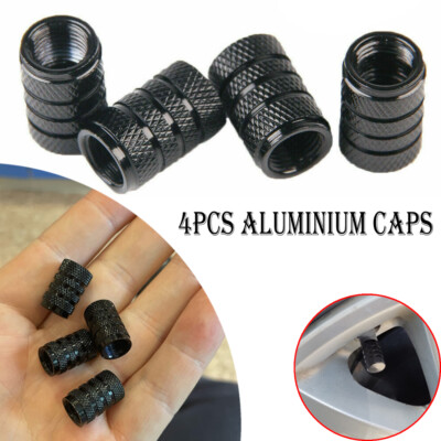 4pcs Aluminium Car Wheel Tire Valve Air Dust Cover Screw Stems Caps Accessories