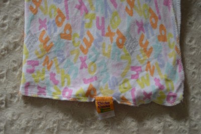 Chicka Chicka Boom Boom Baby Blanket Swaddle Thin Letters Alphabet Security
