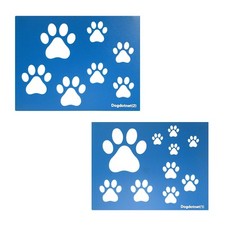 2 Counts Dog Paws Print Stencils Sheets Die Cut Templates Scrapbook DIY Painting