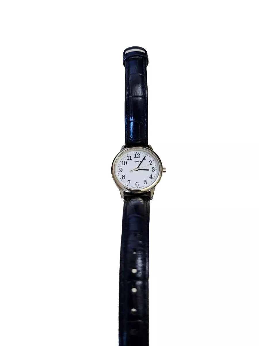 Timex easy reader cheap 25mm leather strap watch