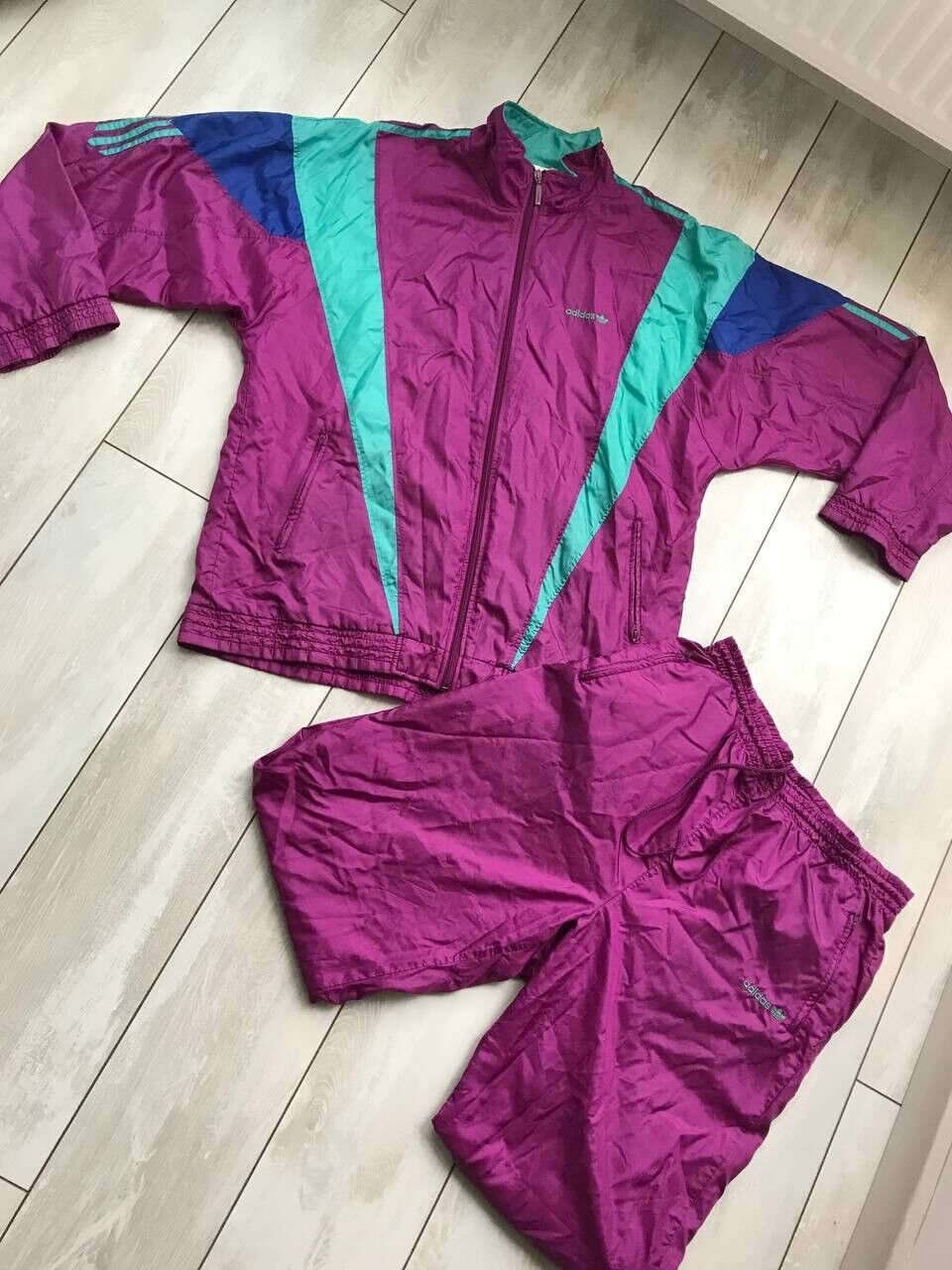 ADIDAS 90s MULTICOLOR VINTAGE TRACKSUIT JACKET PA… - image 1