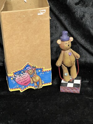 1996 Jim Shore Max The Bear Jumping Rope Figurine Enesco 272248 W/Box