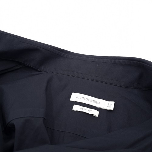 J.Lindeberg Men Dress Shirt Formal Classic Black Stretch My3 Size 15.5 39 - Picture 4 of 6