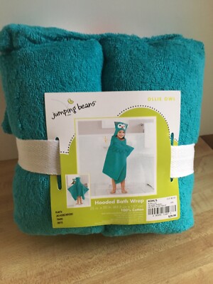 Jumping Beans  Ollie Owl  Hooded Beach/Bath Towel 25 X 50 Inches - NEW with Tags