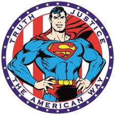 Superman - American Way Aluminum-Style Sign - 11-3/4" Dia, Made in USA #DE-2335