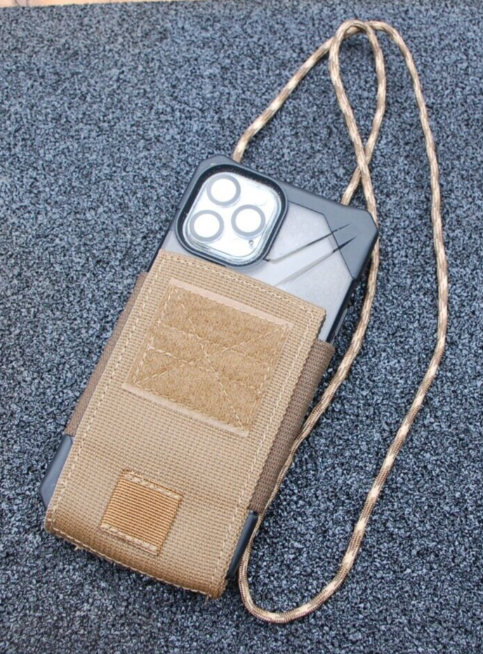 iPhone Neck Pouch by California Competition Works - Desert Tan - Made in USA  -image