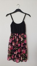 Urban Outfitters Dress New Size Small XS Black Lace Floral Chiffon Pink Boho