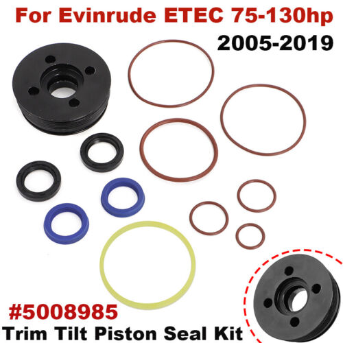 For Evinrude ETEC Trim Tilt Seal Repair Kit 5008985 w/ End Cap 75-130hp 2005-19 - Picture 10 of 10