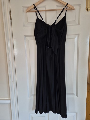 Missyempire Black Midi Strappy Dress With Bow Detail. Size 10/12 - 第 4/5 張圖片