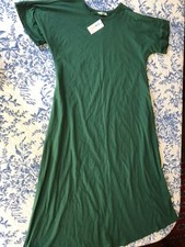 NWT Kidsform Maxi Dress Womens Long Short Sleeve Stretch Green M