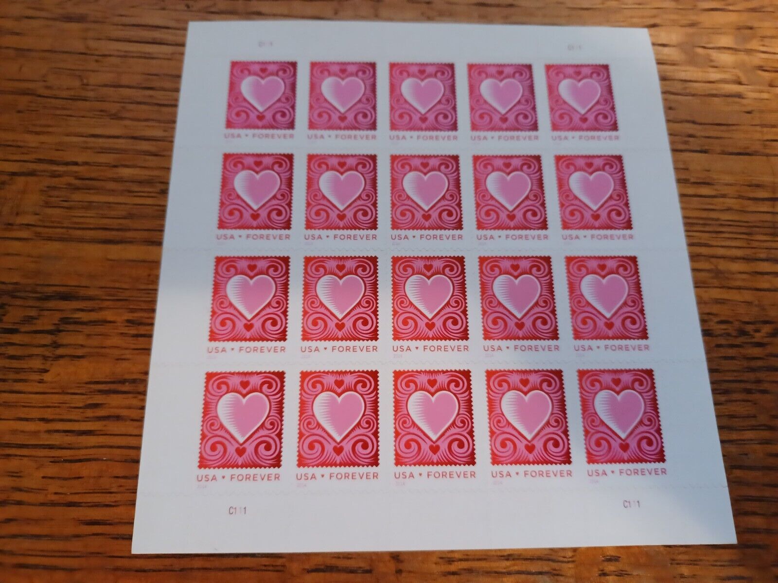 4847 - 2014 First-Class Forever Stamp - Love Series: Cut Paper Heart -  Mystic Stamp Company