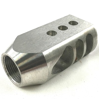 Stainless Steel 49 64x Tpi Tanker Style Muzzle Brake For 50 Beowulf Sale Ebay