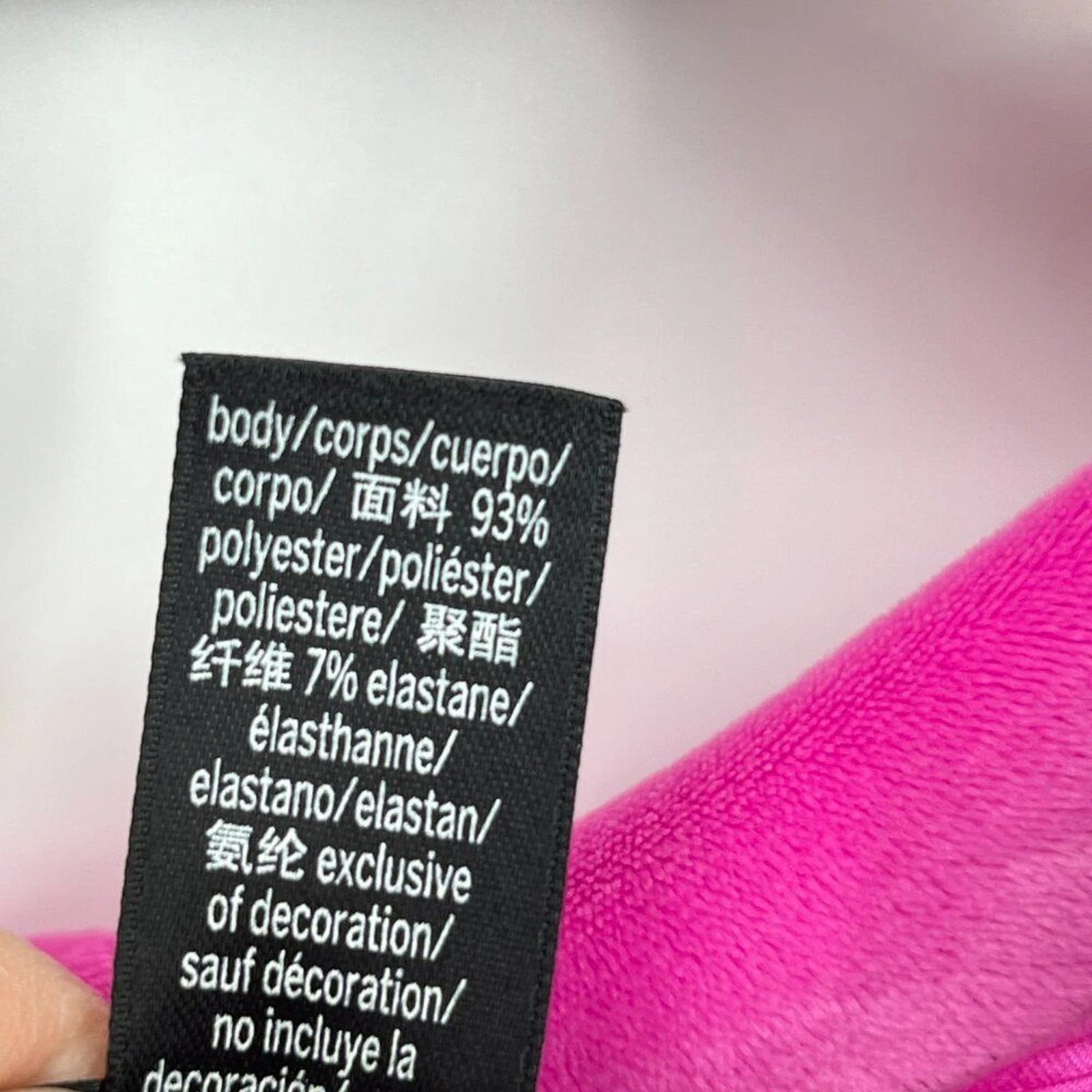 UNDERCOVER Felpa con cappuccio e zip Victoria's Secret On Point rosa in velluto taglia XXL