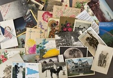 VTG BUILD A LOT POSTCARDS 1900'S EMBOSSED HOLIDAY SOUVENIR RPPC FLOWER