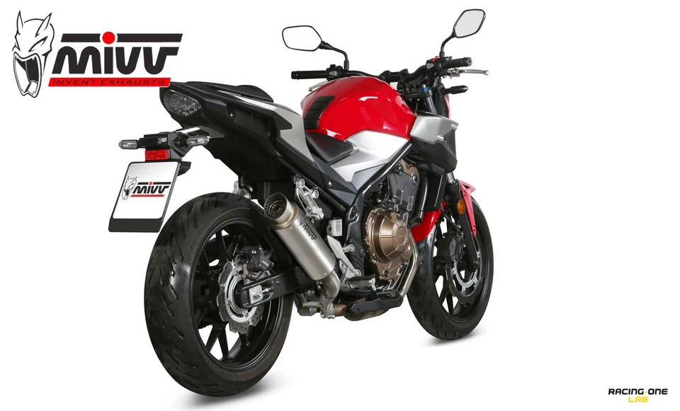 TERMINALE DI SCARICO MIVV GP PRO TITANIO HONDA CB 500 F 19-24 OMOLOGATO EURO4/5 - Immagine 2 di 4