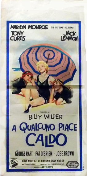 Locandina originale film A qualcuno piace caldo (1959) - Regia di Billy Wilder