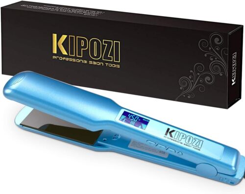 KIPOZI Hair Straightener Titanium 1.75" Vent Sesh Wide Flat Iron Dual Voltage US - Picture 14 of 14