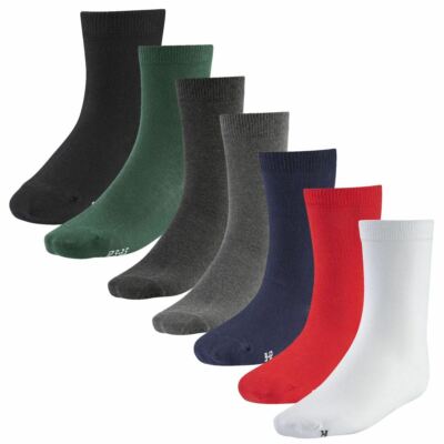 Premium 1x 3x 6x 12x Paar Jungen Mädchen Kinder einfache Baumwollsocken Anzug Schulsocken 