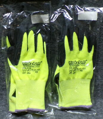 Lot of 2 Pro Safe  Ansi A3 Cut EN 388 PS-16-340LG Gloves Size XS