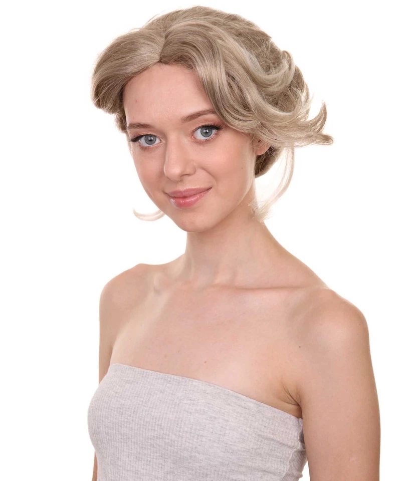 Women Short HPO Fancy Updo Bun Doctor of Wildlife in the Amazon  Forest Wig, - Image 3 of 4