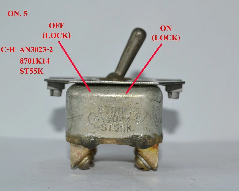 C-H Cutler Hammer Aircraft Toggle Switch 4 models and Switch Guard 5 model nos - Image 2 of 4