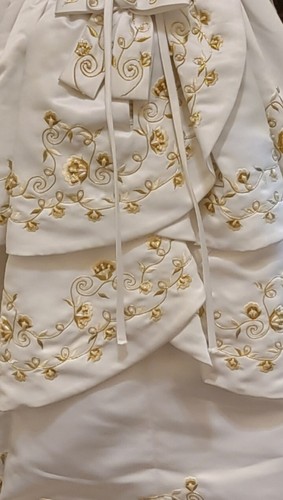 anny lee Girls Special Occasion dress Color white /Gold Size7, 6, 4 3, 2, - Picture 2 of 4