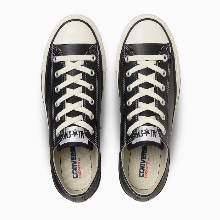 売切れ前に CONVERSE LEATHER ALL STAR R OX ユニセックス JAPAN LIMITED CONVERSE LEATHER ALL STAR R OX WHITE BLACK | eBay