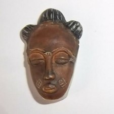 Fève de 2001 RCA en Biscuit - Masque Africain Baoulé -TBE
