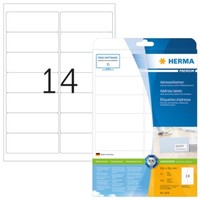 Herma 5076 Adressetiketten Premium A4 99,1X38,1 Mm Weiß Papier Matt 350 St.