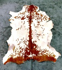 Taxidermie Cuir Véritable Cuir Chèvre Cuir, Peau d'Animal Tachetée, Manteau Fourrure Nordique Été