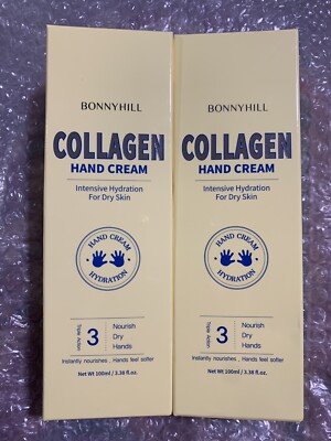 2 x Bonnyhill Collagen Handcreme 100 ml, neu & verpackt, Tuben sind versiegelt
