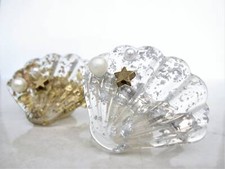 Shiny gold or silver shell pearl star alligator hair claw clip clamp
