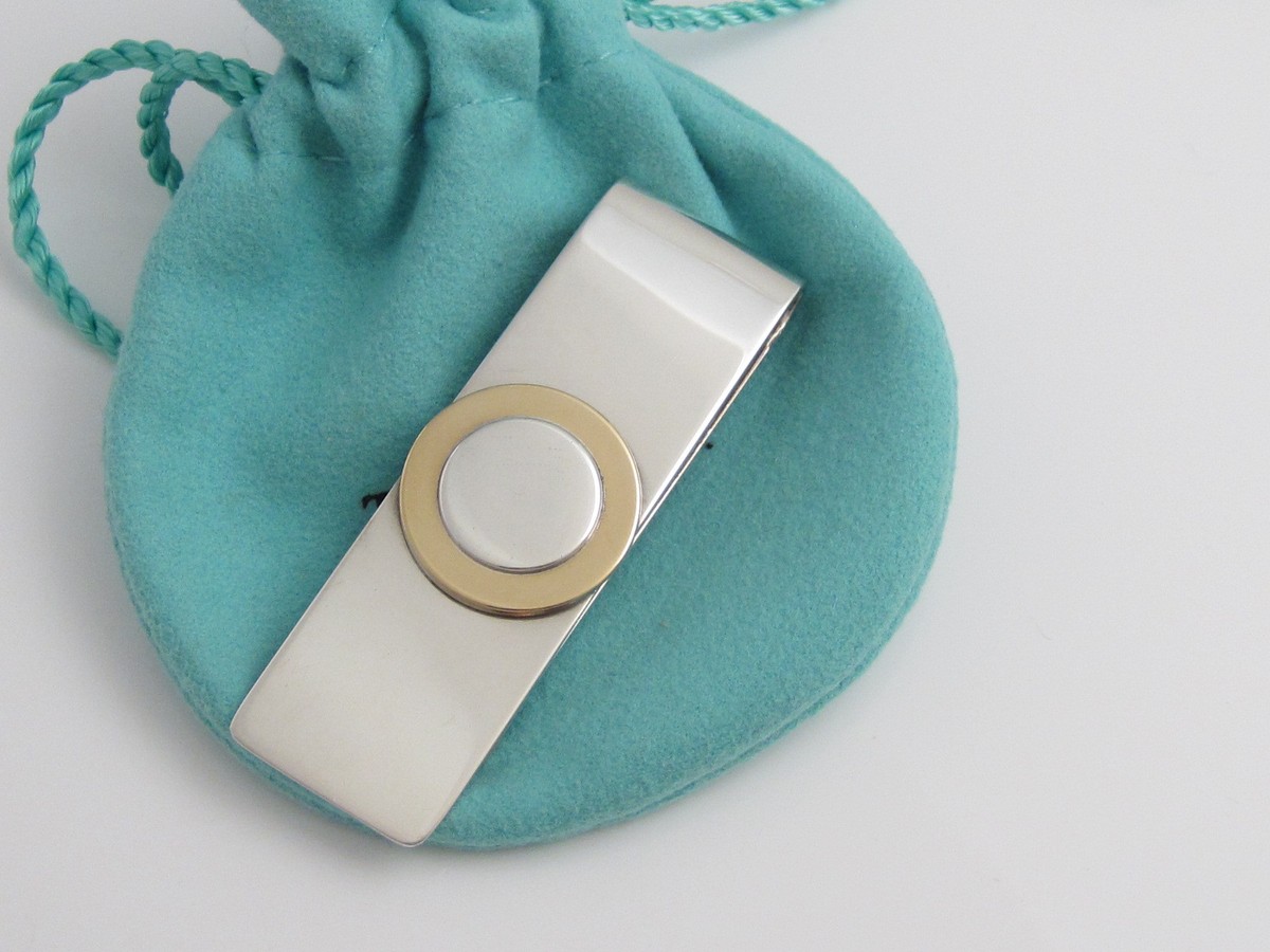 Tiffany vintage money clip マネークリップ Vintage Tiffany Co Sterling Silver 1837 Heavy Money Clip w Pouch