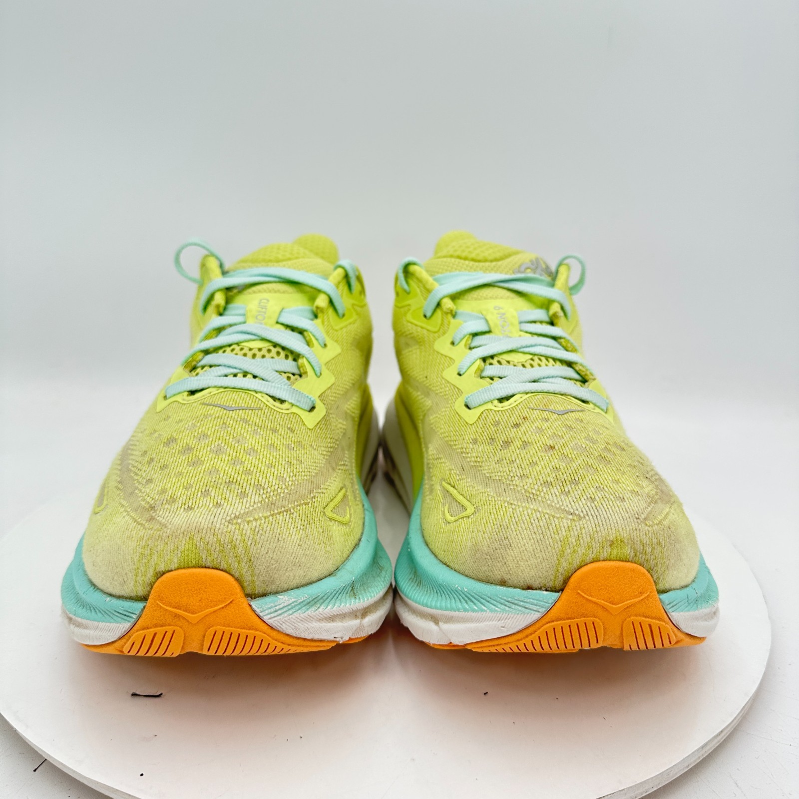 Hoka One One Clifton 9 Women Size 9D 1127896 CGSO Citrus Glow Sunlit Ocean Shoes thumbnail 2