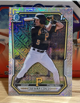 #ad 2026 Bowman Chrome Prospects Wyatt Sanford BCP 66 1st Bowman Mojo Refractor $1.95