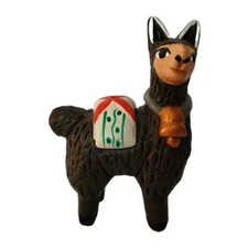 Peruvian Clay LLAMA 2 7/8" Ceramic Figurine Handmade Collectable New Art Peru