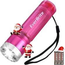 EverBrite Mini Flashlight, LED Flash Light with 3 Modes, 3 AAA Batteries Include