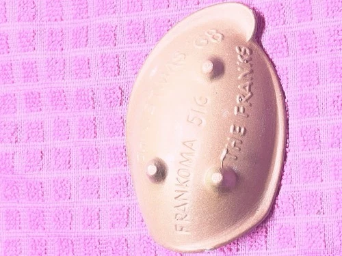 Frankoma Ceramic Beige Dish Set 514 & 516 Christmas Pottery, 2 Pieces, Impressed