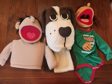 Vintage Puppet Productions Inc 1970s Lot Of 3 Hand Puppets