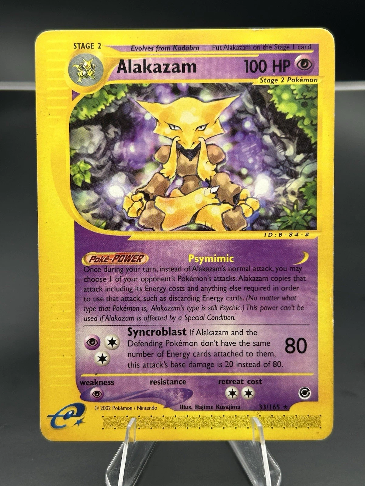 Wizards of the Coast Pokémon TCG Alakazam Expedition 33/165 Holo Rare 2002 EN