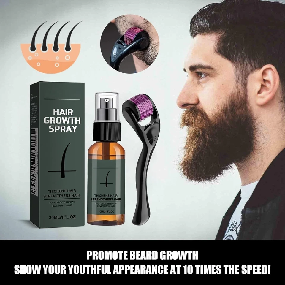 Huile Barbe 30Ml, Kit Spray Hydratant, Soin Homme, Qualité Supérieure Bio, Pour  - Photo 3/4