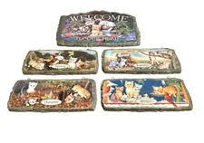 Welcome Cozy Companions Kittens Wall Sign 12.5x8x1 By Bradford Exchange 5 Signs