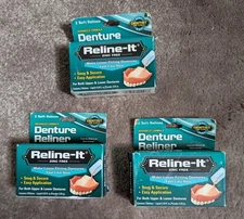 Dentemp Reline-It Denture Reline Kit Advanced Formula – Pack of 3 Reliners