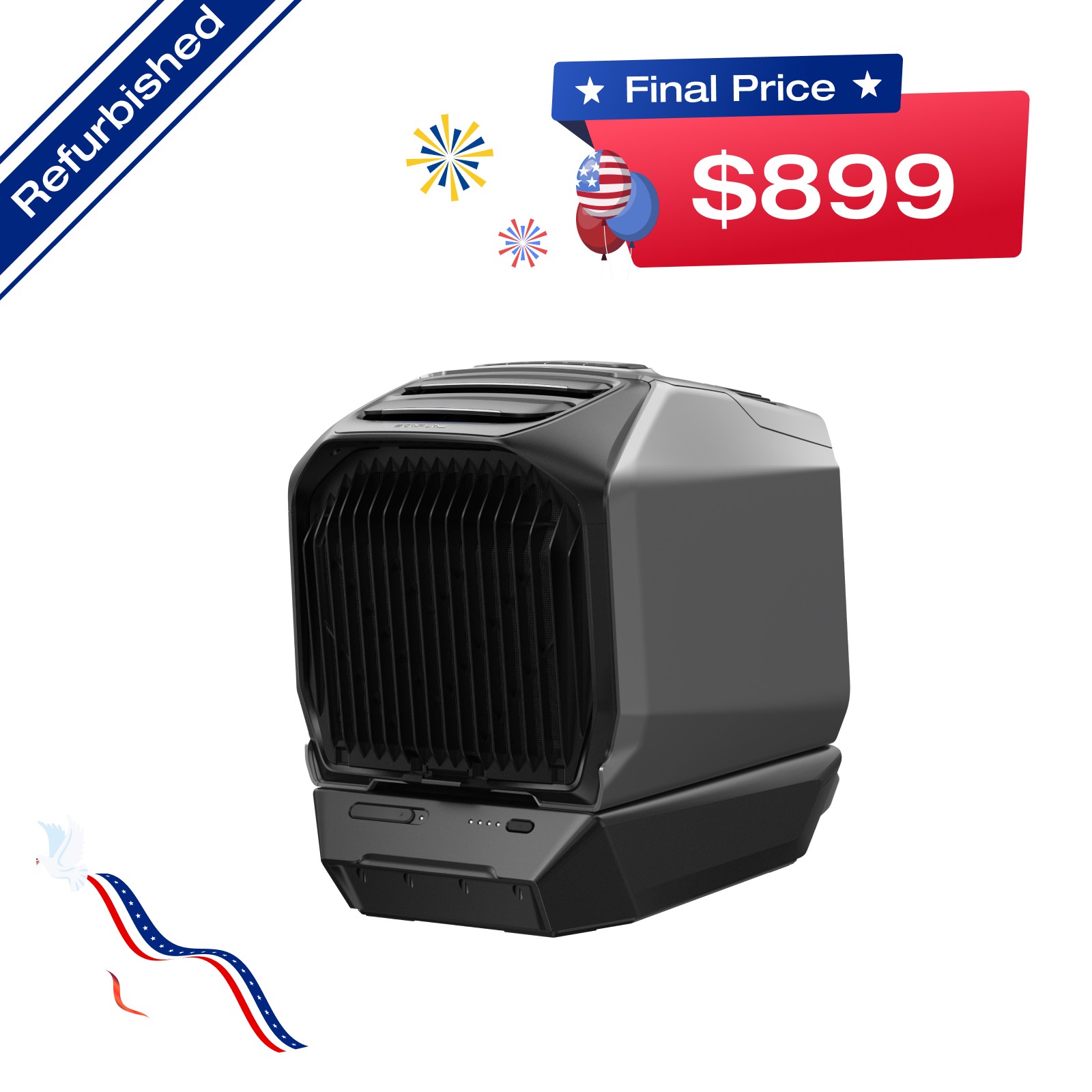 EcoFlow Wave 3 Portable Air Conditioner & Wave 3 Add-On Battery for Camping/RV